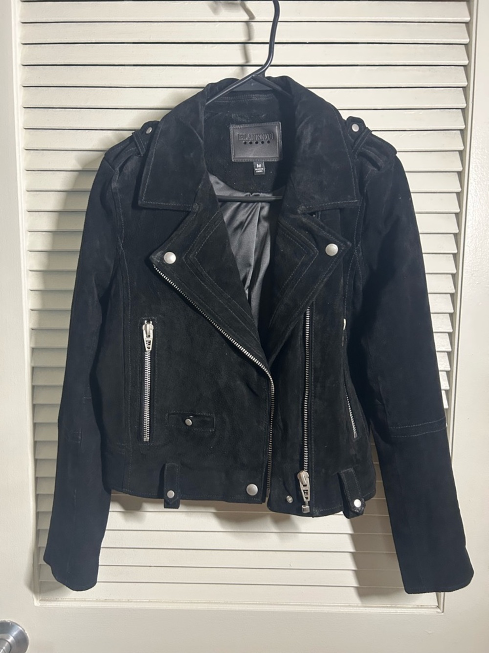 Blank NYC Black REAL Suede Moto Jacket - Women's